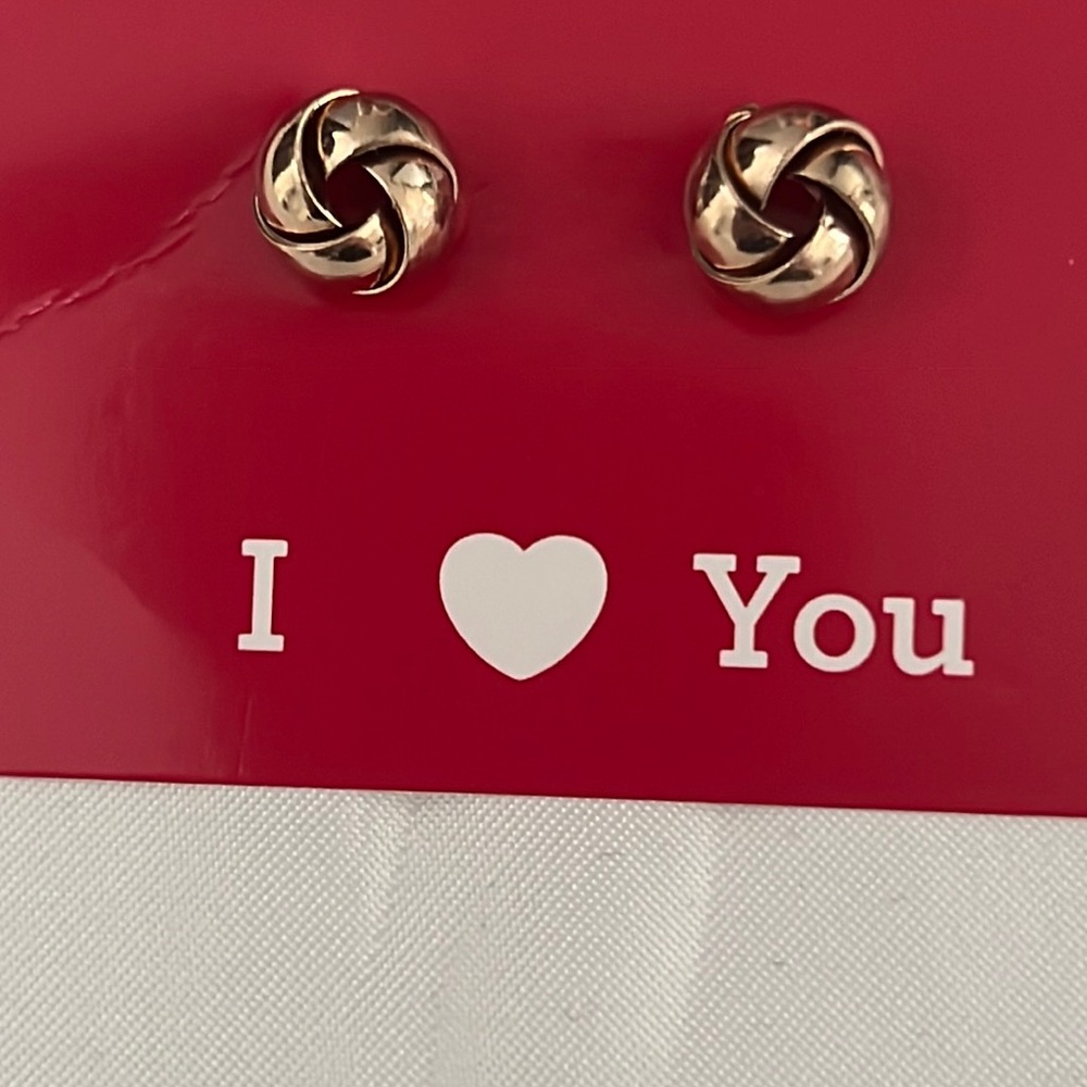 Brand new love knot earrings